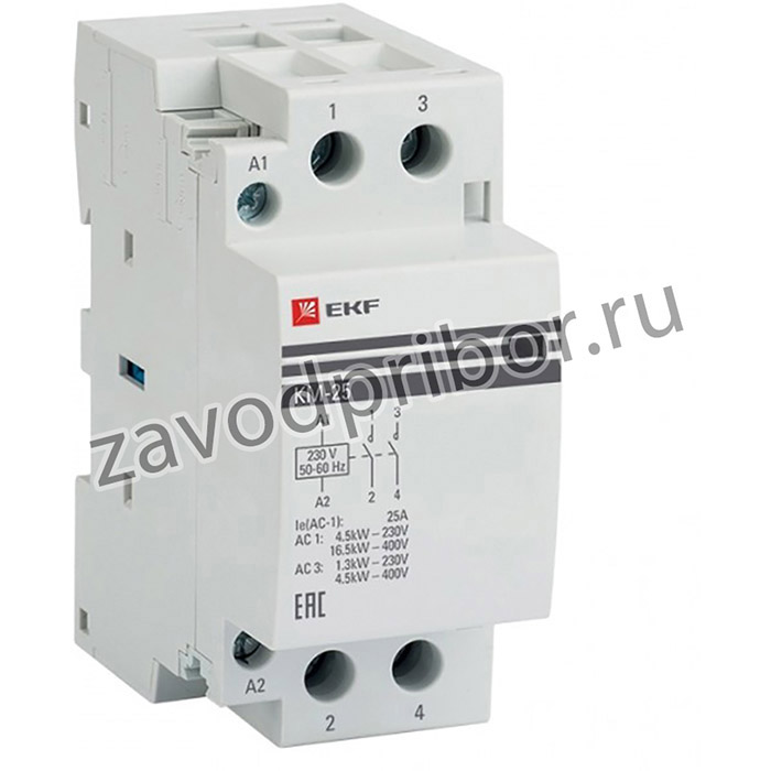 km-2-25-20, EKF Контактор модульный 25А 2NO 230В AC (2 модульный)