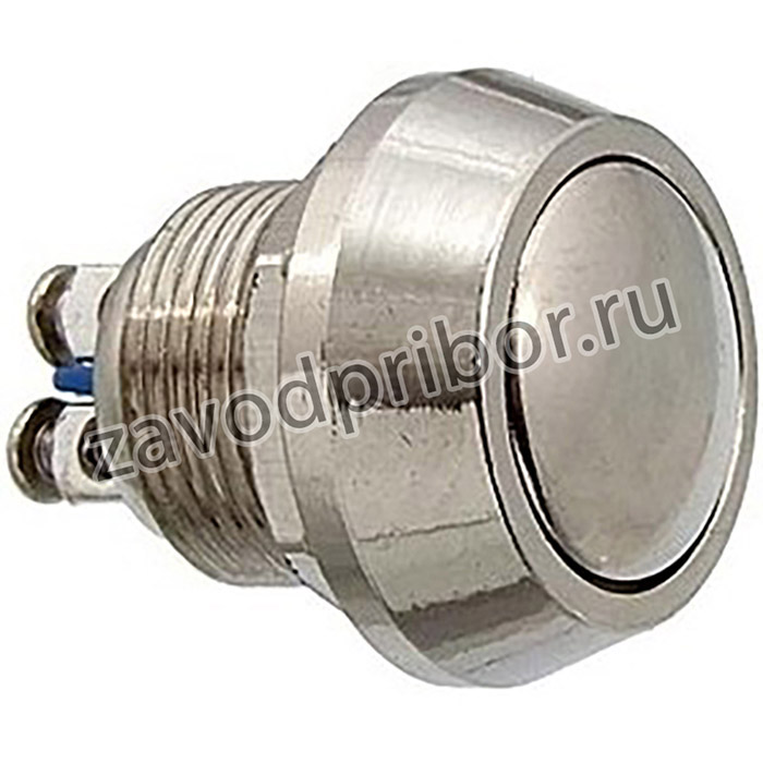PBS-28B D-12 MM STEEL, (OFF-ON), Кнопка антивандальная металлическая, 2А 36В, без фиксации на замыкание, резьба М12