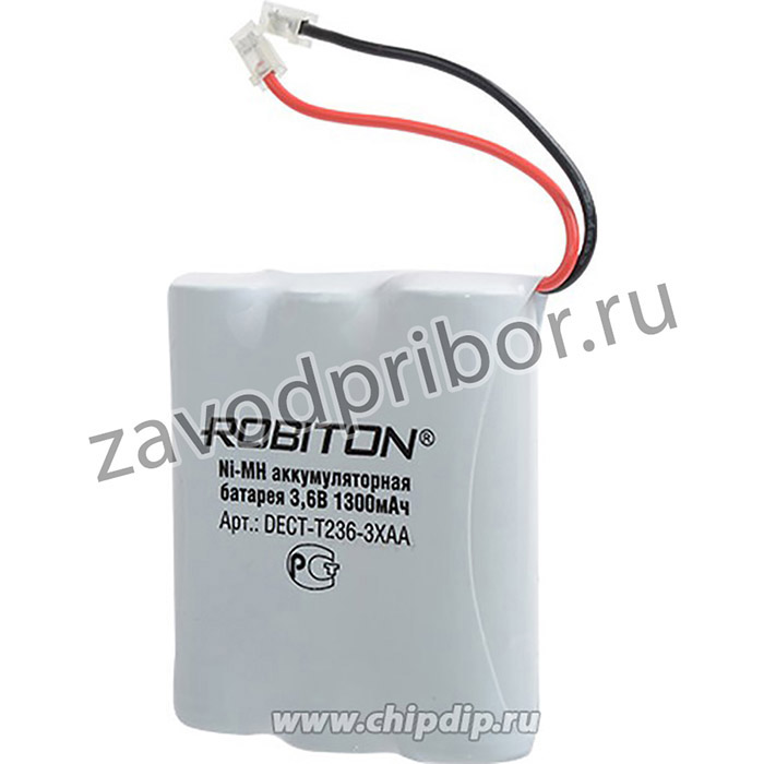 ROBITON DECT-T236-3XAA, Аккумулятор никель-металлгидридный NiMH 1300mAh (1шт) 3.6В