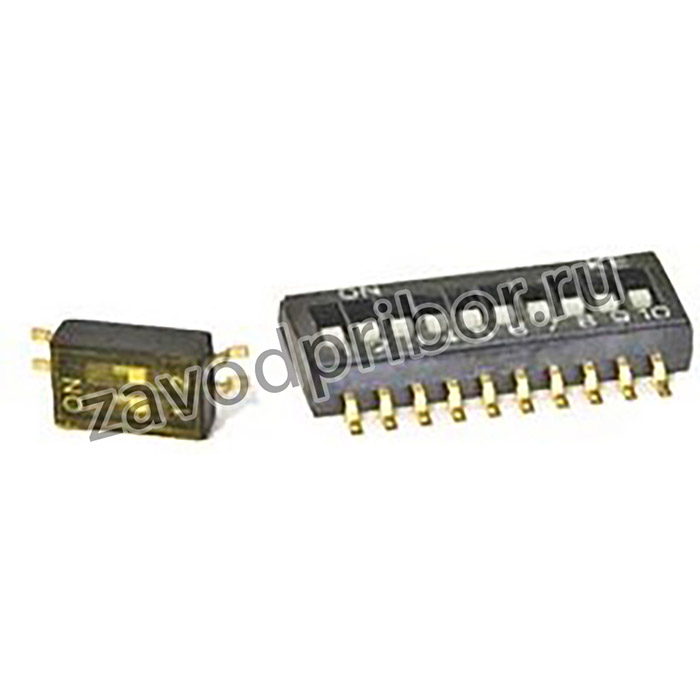 DIP переключатель на 8позициий SMD, шаг 1.27мм; ПDIP-08\16C1,27\ ON-OFF\SMD\DT-08\