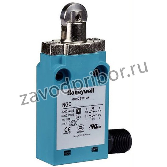 NGCMA00NX01C, NGC Series Roller Plunger Limit Switch, NO/NC, IP67, SPDT, Metal Housing, 240V ac Max, 6A Max
