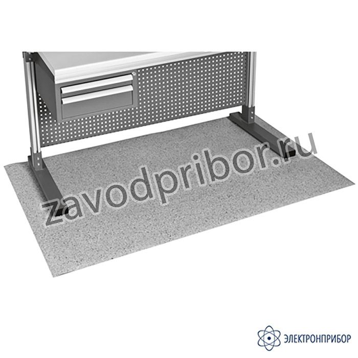 Т-1200х1900 — антистатический напольный коврик 120x190 см из двухслойного материала ТОROSTAT 9500, кнопка 10 мм, шнур заземления