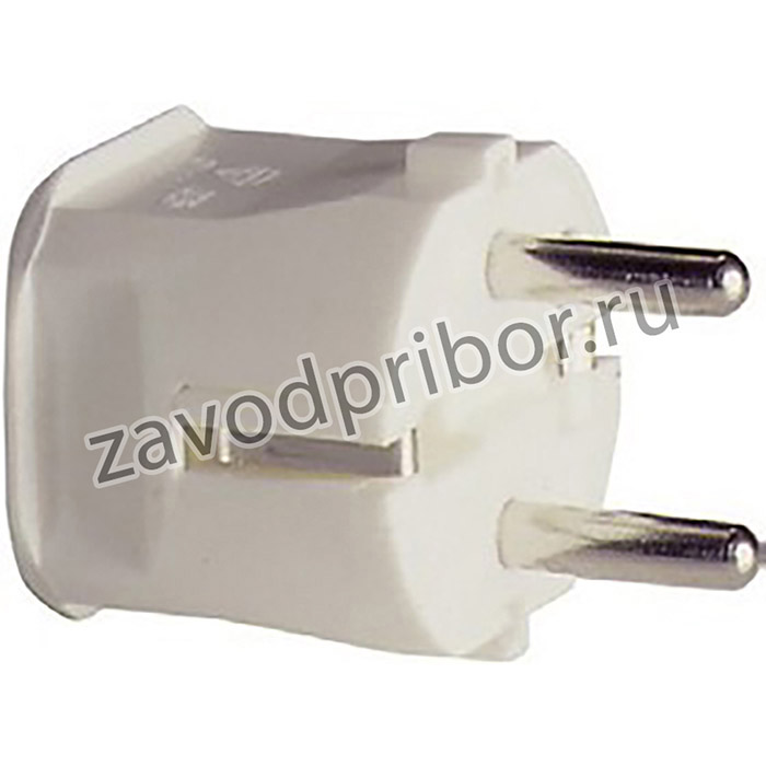 ABL Вилка термопласт 16A, 2P+E, 250V, подключение сзади (белый)