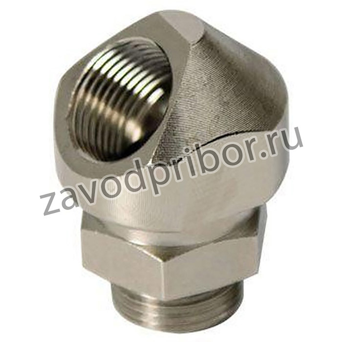 Адаптер поворотный 45град. M20х1.5 IP68/IP67 никелир. латунь DKC 6028-20G