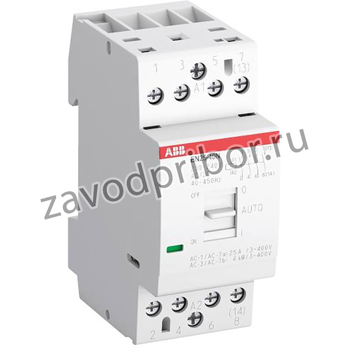 Контактор модульный EN25-40N-06, 25A, 4NO, 230VAC/DC, 2M, c рычагом управления
