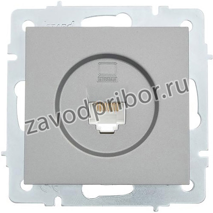 Розетка компьютерная 1-м СП Vesna механизм платина LEZARD 742-3588-139