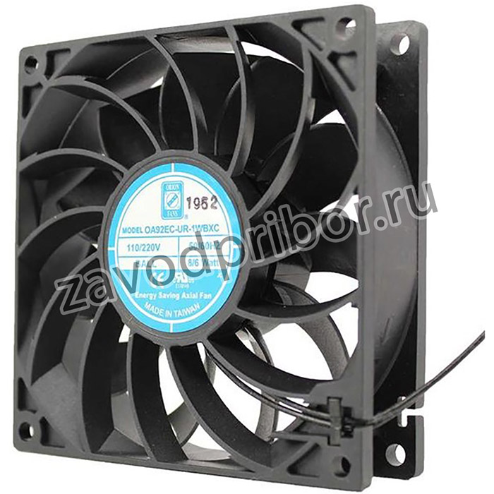 OA92EC-UR-1WBXC, EC Fans EC Axial Fan, Universal Range, 92x92x25mm, 115VAC/230VAC, 56CFM, Ball, Leads