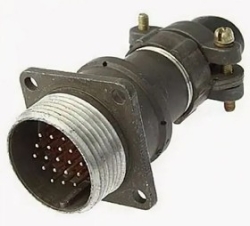 2РМ24БПН19Ш1В1 вилка блочная (приборная) с прямым патрубком для неэкранированного кабеля 12 год