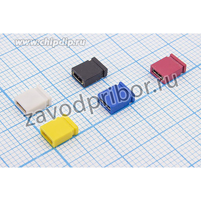 Джампер закрытого типа, шаг 2,54мм, 2 контакта, высота 6,5мм, черный, MJ-C-6,5B; №12653B джампер \P2,54\ 2C\h 6,5мм\закр\ чер\\MJ-C-6,5B\