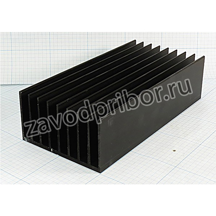 Радиатор охлаждения 200x100x 55, F31, Al, черный, BLA182-200; охладитель 200x100x 55\F31\\Al\ чер\BLA182-200\