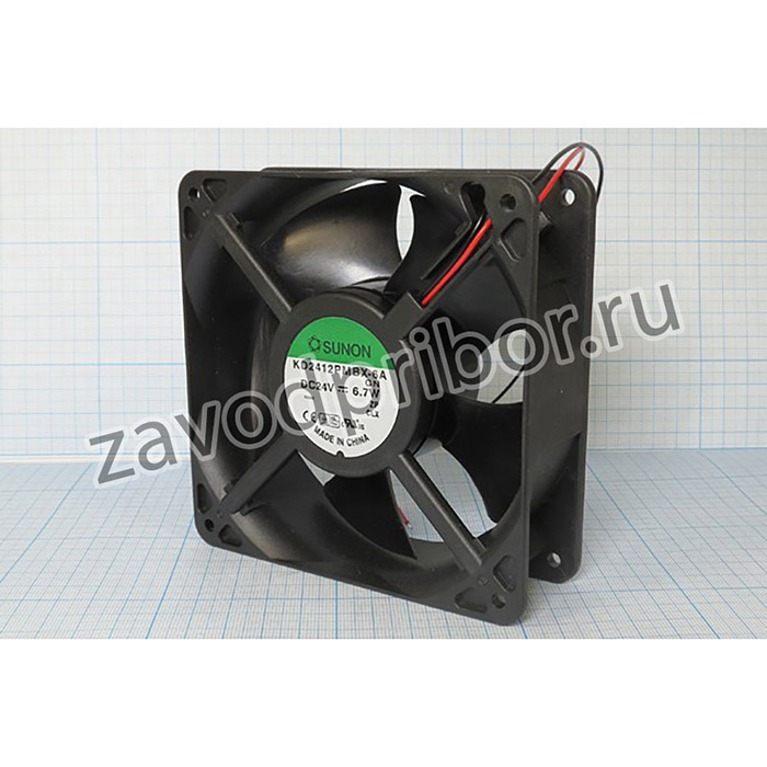 Вентилятор 120x120x38, 24В, 0,33А, 2L, шариковый подшипник, KD2412PMBX-6A; вент 120x120x38\ 24В\0,33А\2L\ШП\ KD2412PMBX-6A\