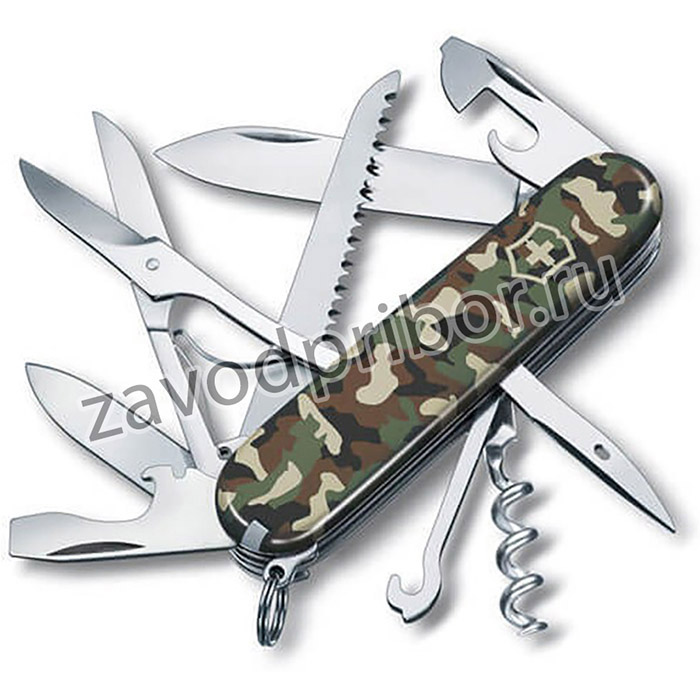1.3713.94, Нож Victorinox Huntsman, 91 мм, 15 функций, камуфляжный