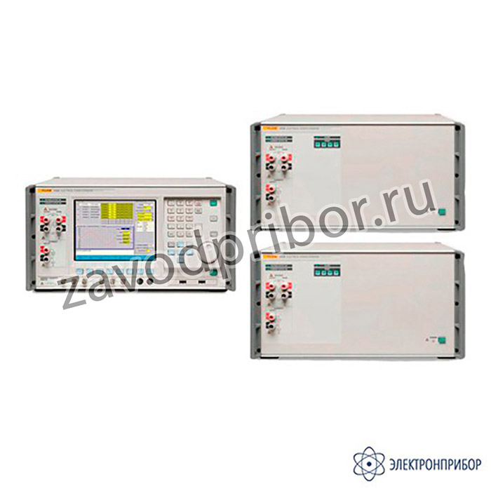 Fluke 6130B — трехфазная система (один основной эталон Fluke 6100B и два вспомогательных эталона Fluke 6101B)