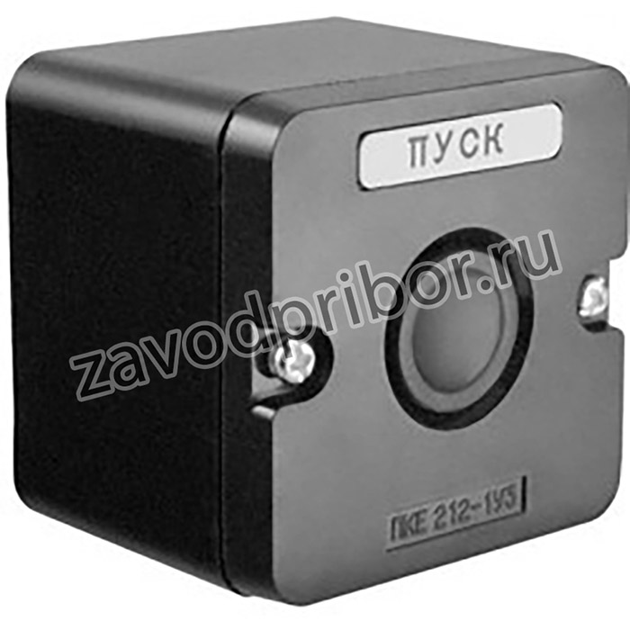 ПКЕ 212-1 У3, 10А, 660В, 1 элемент, чёрный цилиндр, накладной, IP40, пост управления (ЭТ)