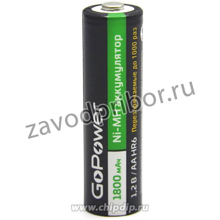 Аккумулятор бытовой GoPower HR6 AA BL2 NI-MH 1800mAh (2/20/240) блистер (2 шт.)