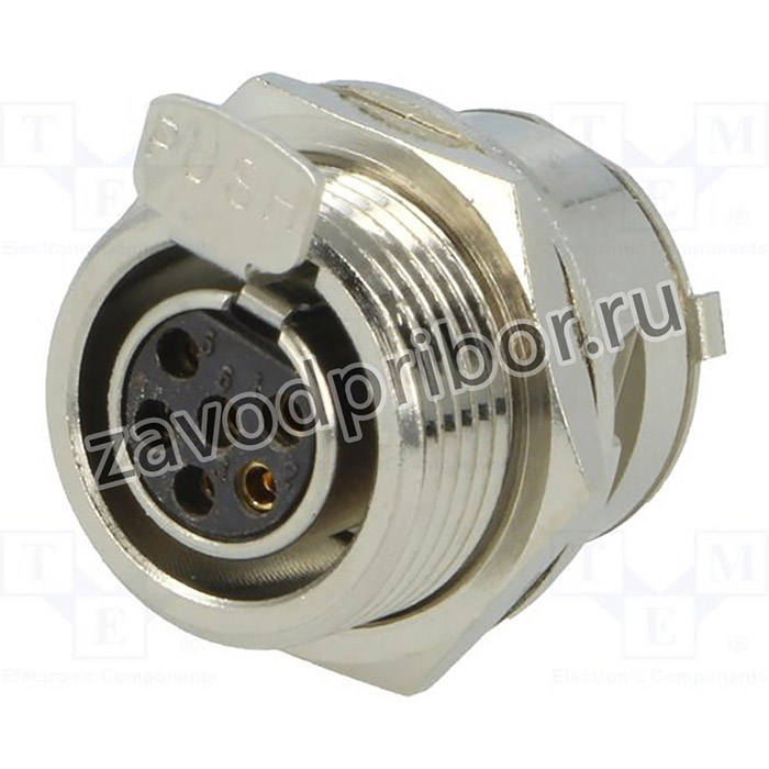 AG6FCE, Гнездо; XLR mini; "мама"; PIN: 6; пайка; 1,2А; 0,38мм2