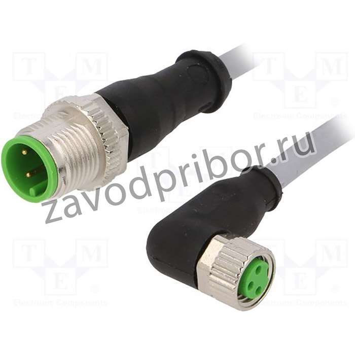 7000-40601-2200200, Соединительный кабель, PIN: 3, 2м, вилка, 60ВAC, 4А, -30-80°C, IP67