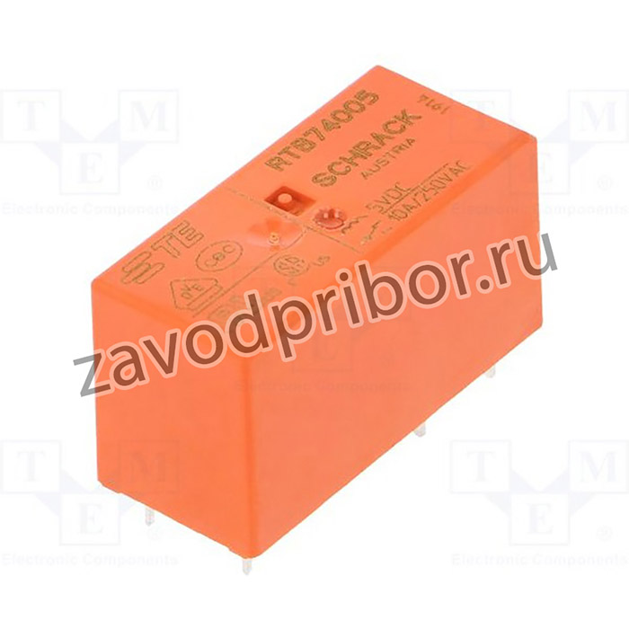 RTB74005, Реле: электромагнитное, SPDT, Uобмотки: 5ВDC, 10A/250ВAC, 100Ом