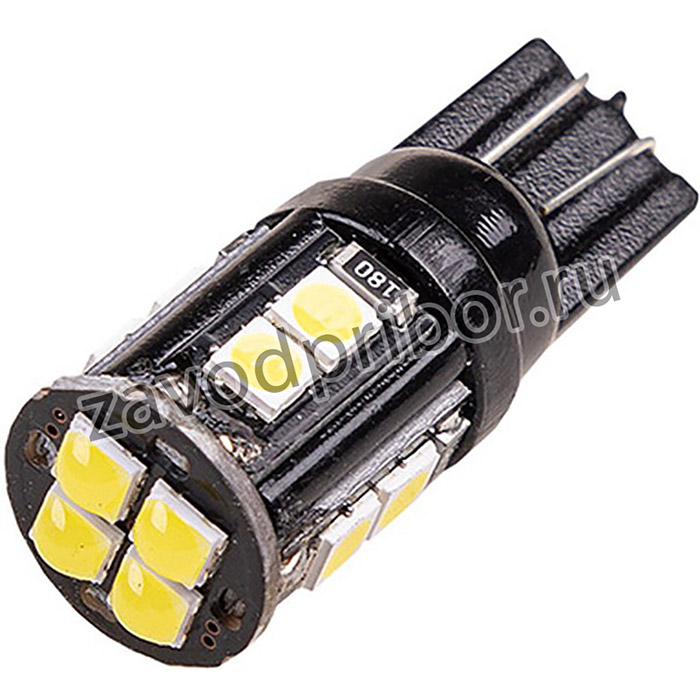 Автолампа диод T10 (W5W) 12V 12 SMD диодов 1-конт Белая SKYWAY Салон, габариты, номер, стопы