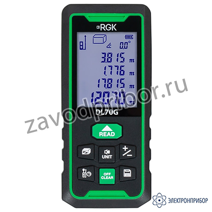 RGK DL70G — лазерный дальномер с угломером (зеленый луч)