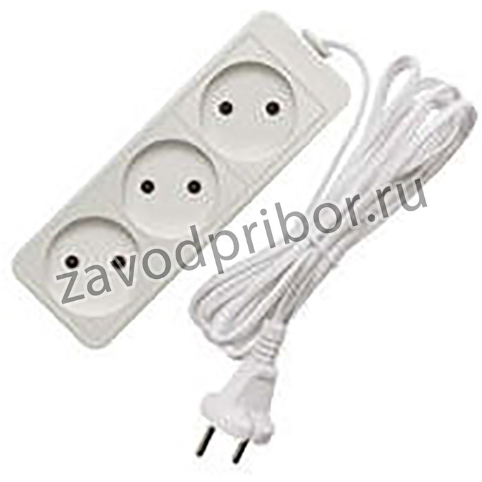 Удлинитель 3х1.5м без заземл. 6А IP20 1.3кВт ШВВП Союз 481S-0301