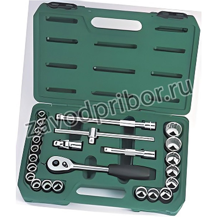 09060, Головки в наборе 24 штуки. Торцевые. (SATA)