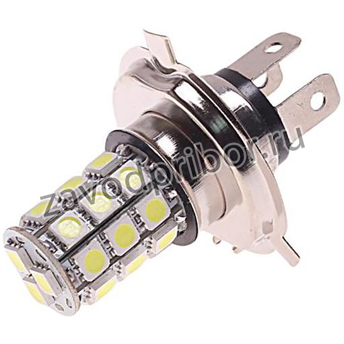 80542, Лампа светодиодная 12V H4 P43t-38 6000K 28 светодиодов MEGAPOWER