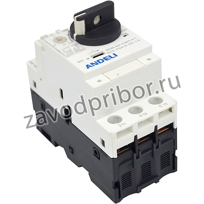 Пускатель GV2-P04 0.4А~0.63A с поворотной ручкой (ANDELI)