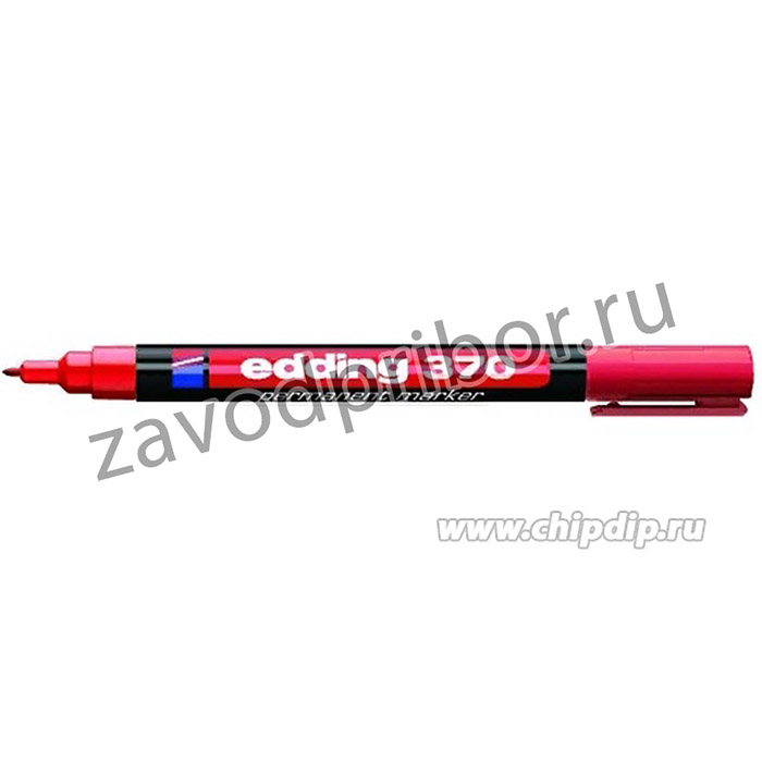 Edding 370 1мм, (Красный), Маркер перманентный нестираемый