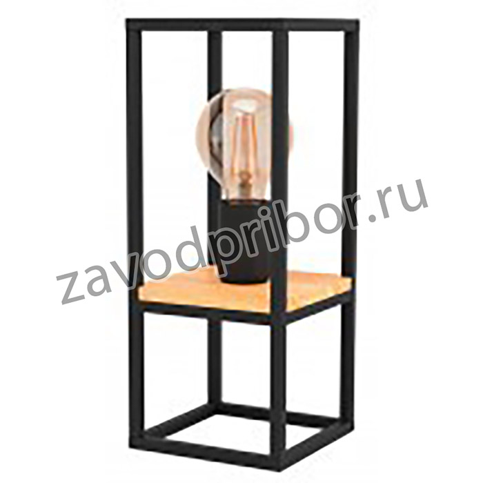 Eglo 99797 Настольная лампа LIBERTAD, 1Х40W, E27, L140, B140, H350, сталь/дерево, черный/коричневый