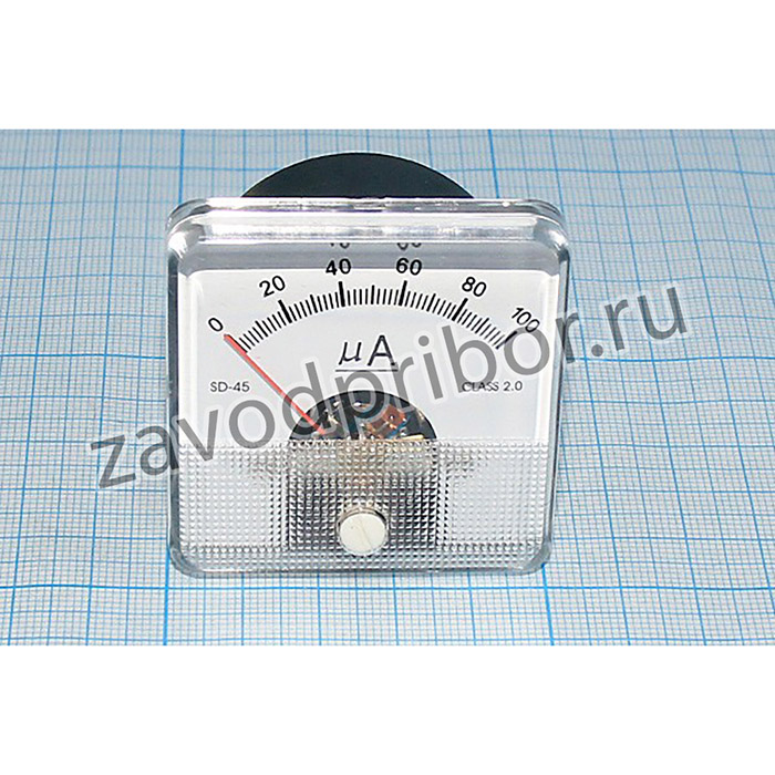 Измерительная головка 100мкА, 51x51мм 6268 гол А 51x51\ 100мкА\SD45\2,0\; гол А 51x51\ 100мкА\SD45\2,0\