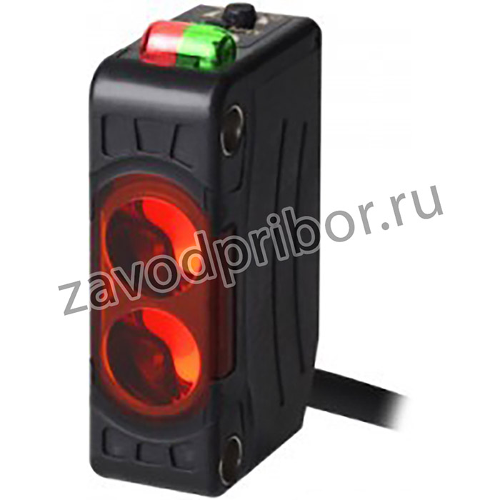 BJ1M-DDT 12-24VDC Фотодатчик, диффузное отражение, дистанция срабатывания 1 м, на свет / на затемнение, NPN-выход с открытым коллектором, Uп