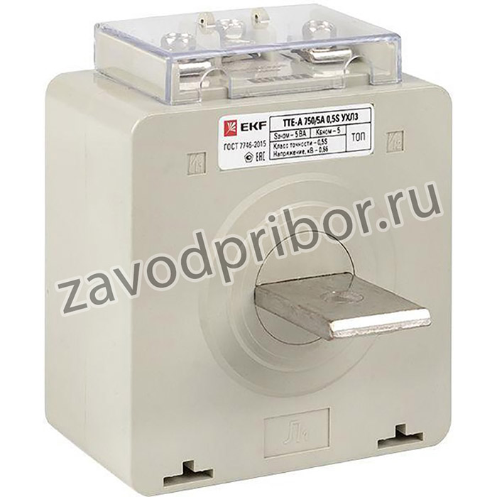 Трансформатор тока ТТЕ-А 750/5А кл. точн. 0.5S с клеммой напряжения PROxima EKF tte-S-750-0.5S