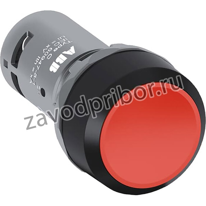 Кнопка CP1-10R-11, красная, без фиксации, 1NO+1NC, 1A, IP66, пластик, 22mm