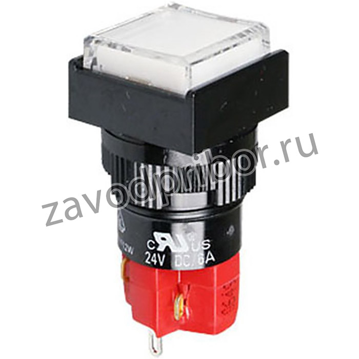 D16LMS1-1ABKW, кнопка без фиксации с LED подсветкой 250В 5А