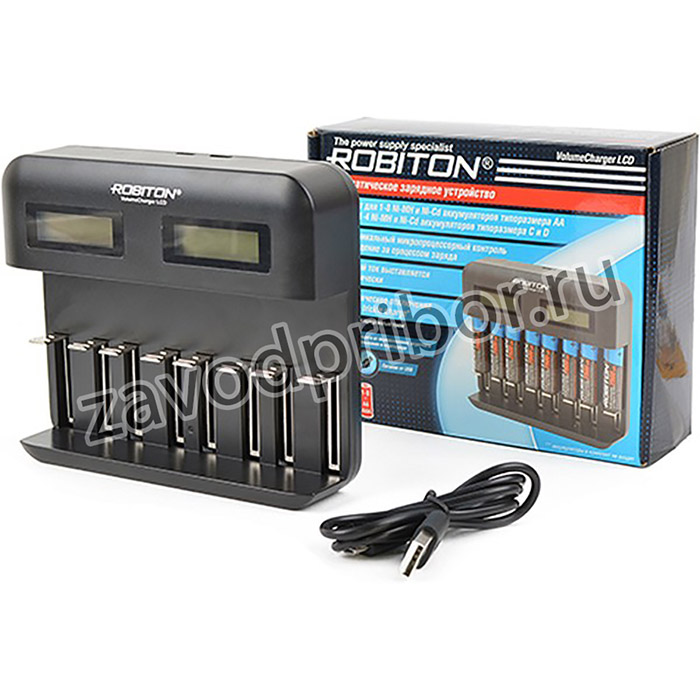 VolumeCharger LCD, Устройство зарядное для 1-8 АА/ААА, 1-4 C/D Ni-MH/Ni-Cd