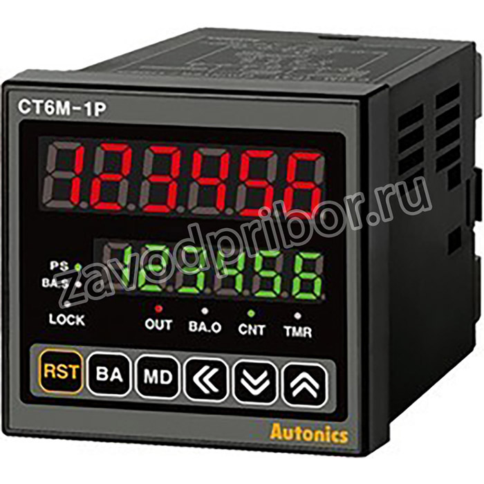 CT6M-2P4T 100-240VAC Цифровой счётчик-таймер, 72х72мм, RS-485, прямой/обратный счет, двойная уставка