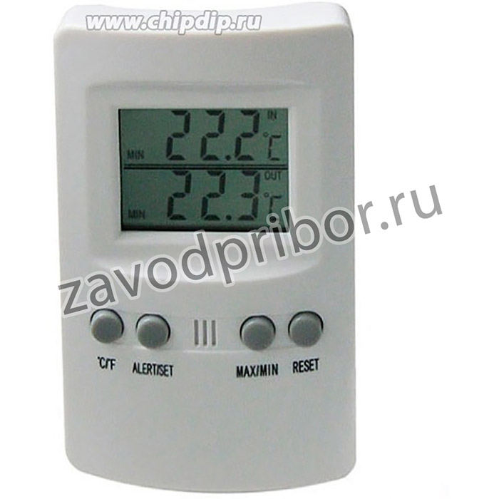Термометр TM-201 комнатно-уличный, Улица: -50°С~70°С , помещение: -20°С~50°С, точность: 0.1°С