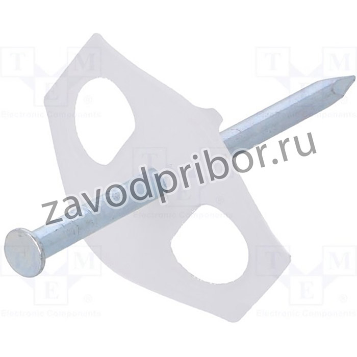 OBO-2222868, Держатель, прозрачный, для крепления проводов, с гвоздем