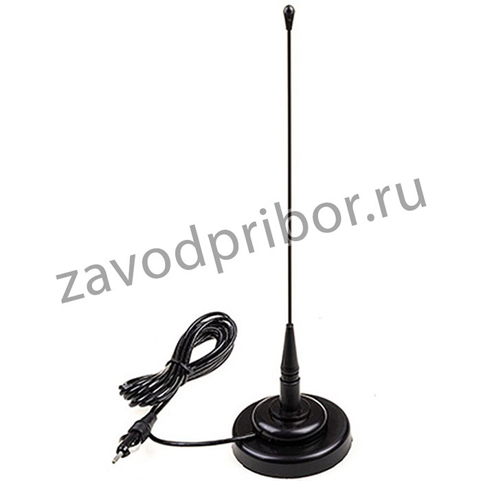 S00202005, Антенна пассивная Skyway на магните FM d=8 см штырь тонкий пластик 25 см кабель 3 м