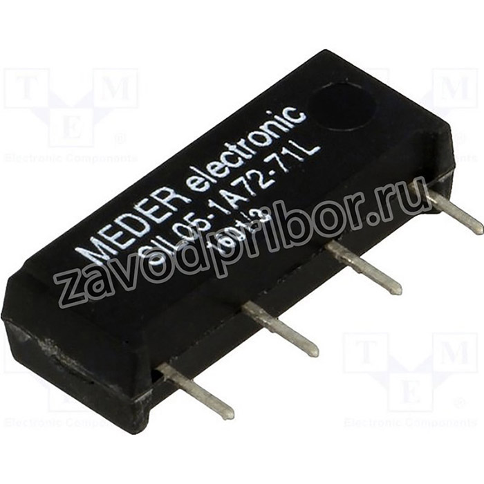 SIL05-1A72-71L, Реле: герконовое, SPST-NO, Uобмотки: 5ВDC, 1,25А, макс.200ВDC, PCB