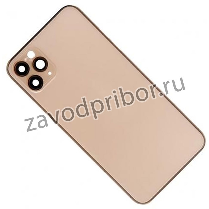 (iPhone 11 Pro Max) задняя крышка в сборе с рамкой для iPhone 11 Pro Max, золотой