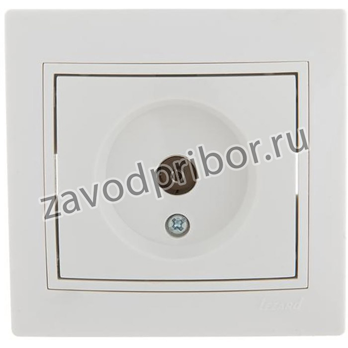 701-0202-129, MIRA Розетка телевизионная ТV проходная белая с вставкой