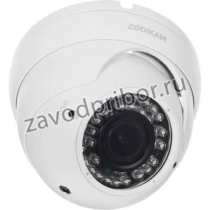 Купольная антивандальная IP камера Zodikam 3204-PVA (P2P, POE, RTSP, IP66, Onvif, ИК, HD, 4МП, разъем под микрофон)