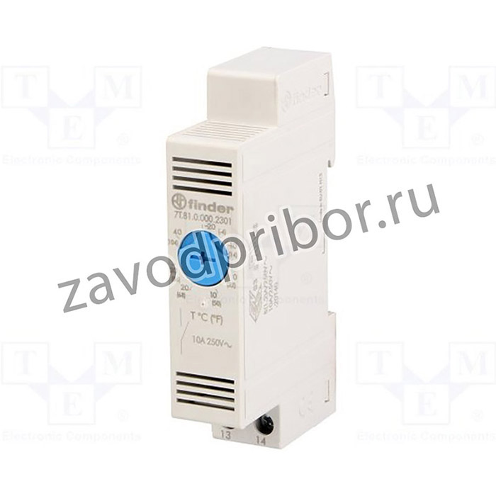 7T.81.0.000.2301, Датчик термостат, Контакты NO, 10А, 250ВAC, 7±4 K, IP20