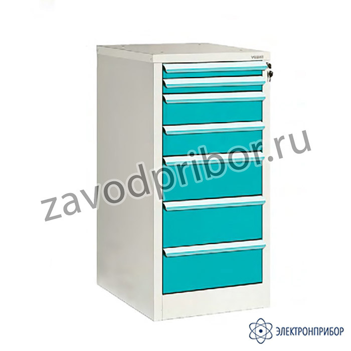 ДР-07/1 LAB RAL9010/5021 — тумба-драйвер лабораторная с 7 ящиками 500*590*1040мм