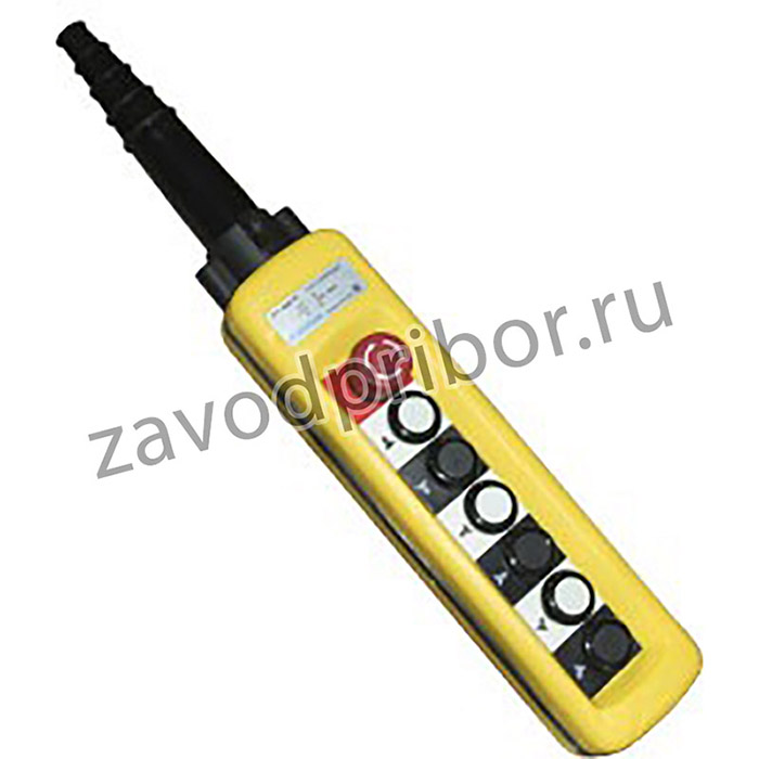 ПКТ-66Б У2, IP65, 2 скорости, кнопка БЛОКИРОВКА с фиксацией (красная), вверх, вниз, влево, вправо, вперёд, назад, 12NO, пост кнопочный (ЭТ)