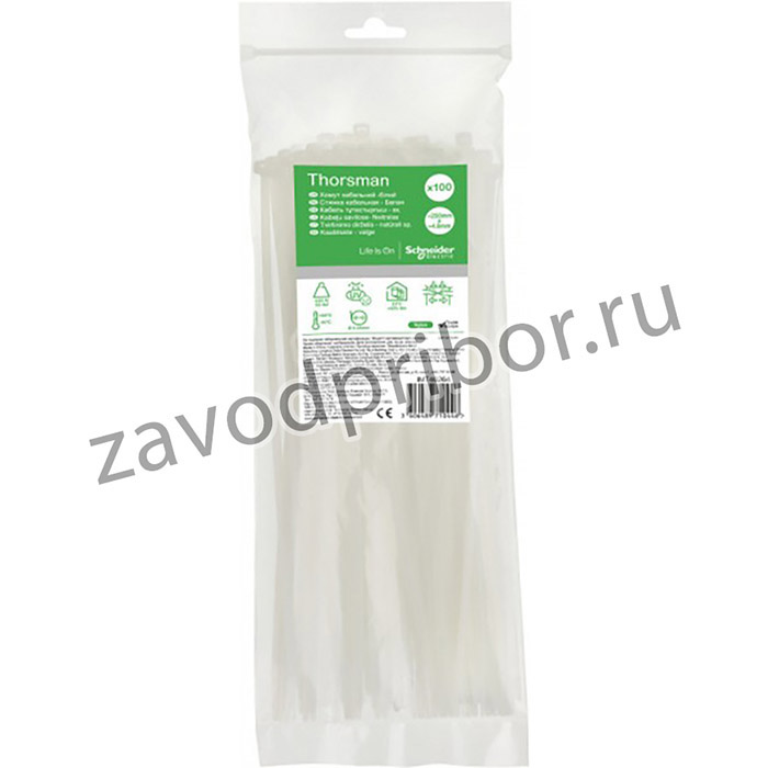 Schneider Electric Стяжка кабельная 250х4.8 белая (100шт)