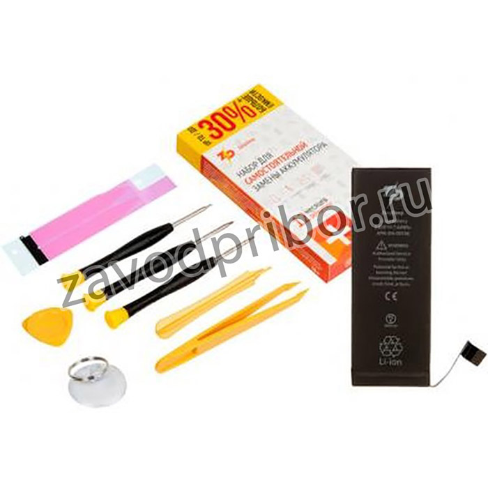 (iPhone SE) аккумулятор в наборе ZeepDeep для iPhone SE +23% повышенной емкости: батарея 2000 mAh, набор инструментов, монтажные стикеры