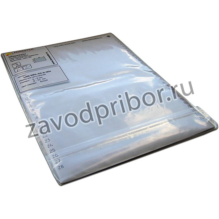 Маркер самоклеющийся, л.А4, 134х9, для патч-панелей, белый, 28 шт/л.